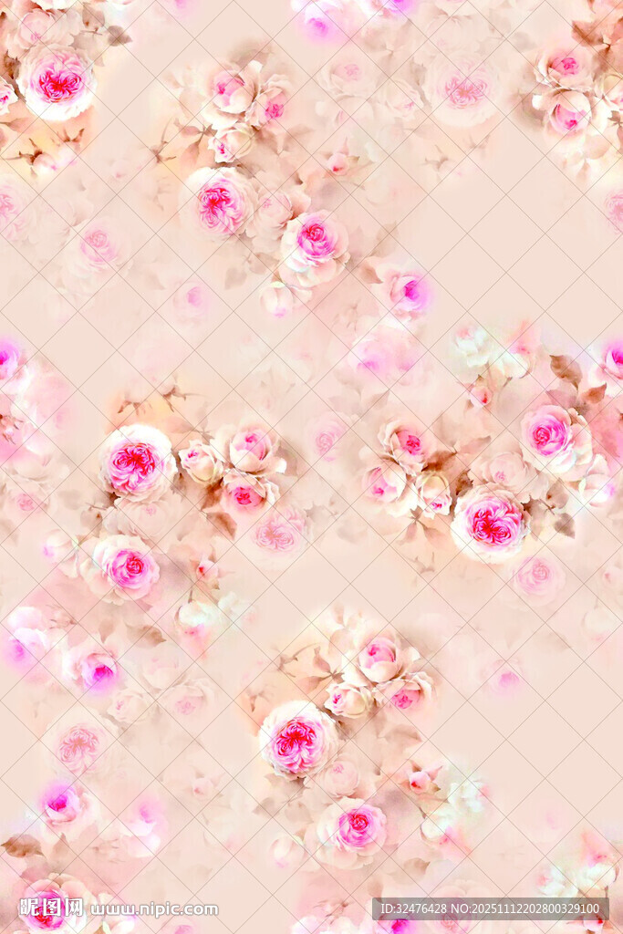 粉色花卉圖案背景紋理
