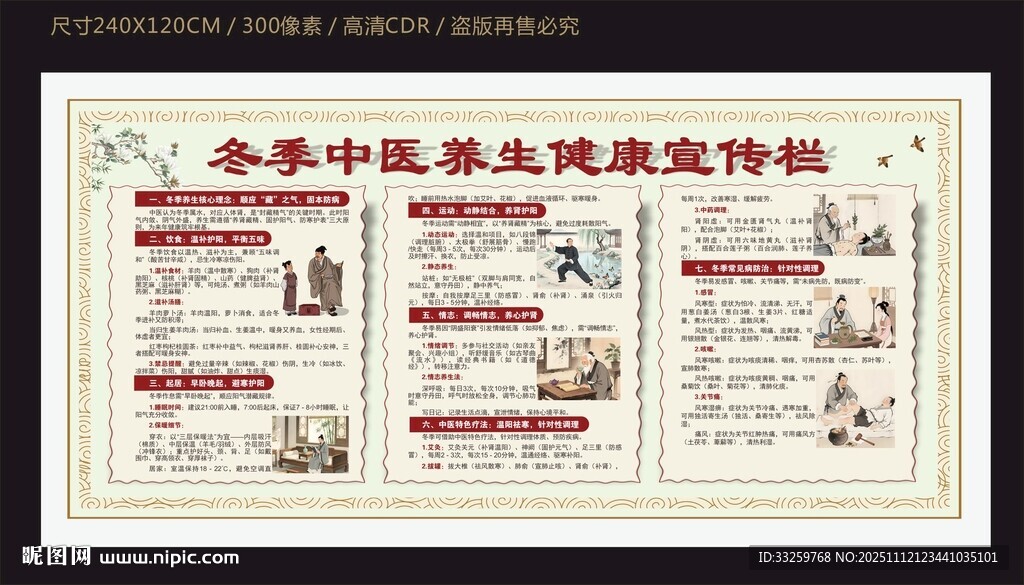 冬季中醫(yī)養(yǎng)生健康宣傳欄