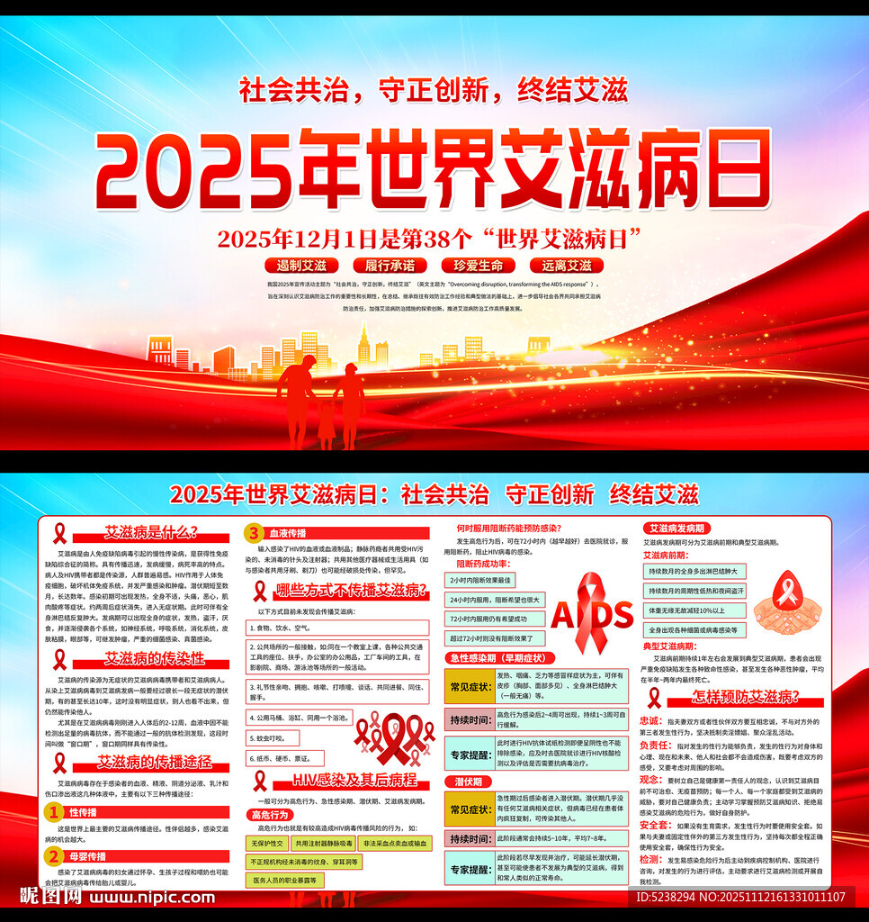 世界艾滋病日展板