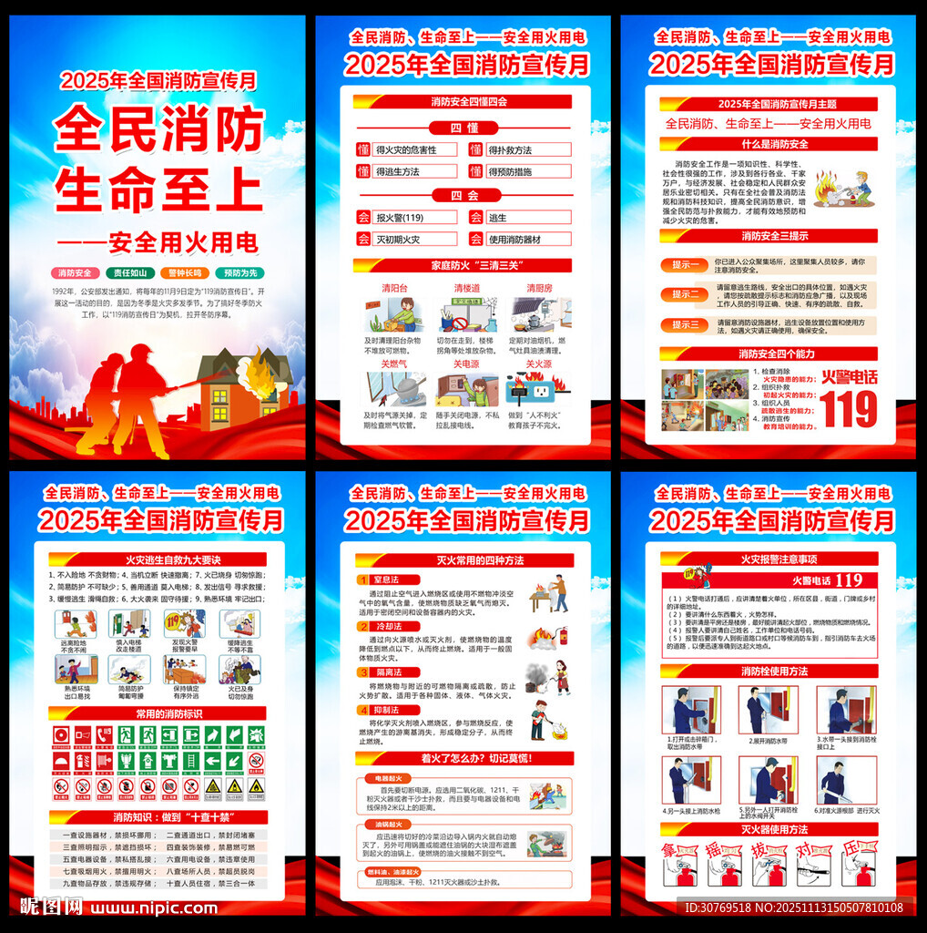 2025消防安全教育宣傳欄