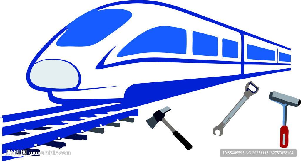 高鐵維修工具與列車形象