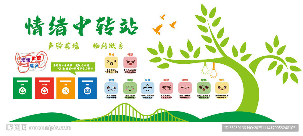 心情情緒中轉(zhuǎn)站文化墻