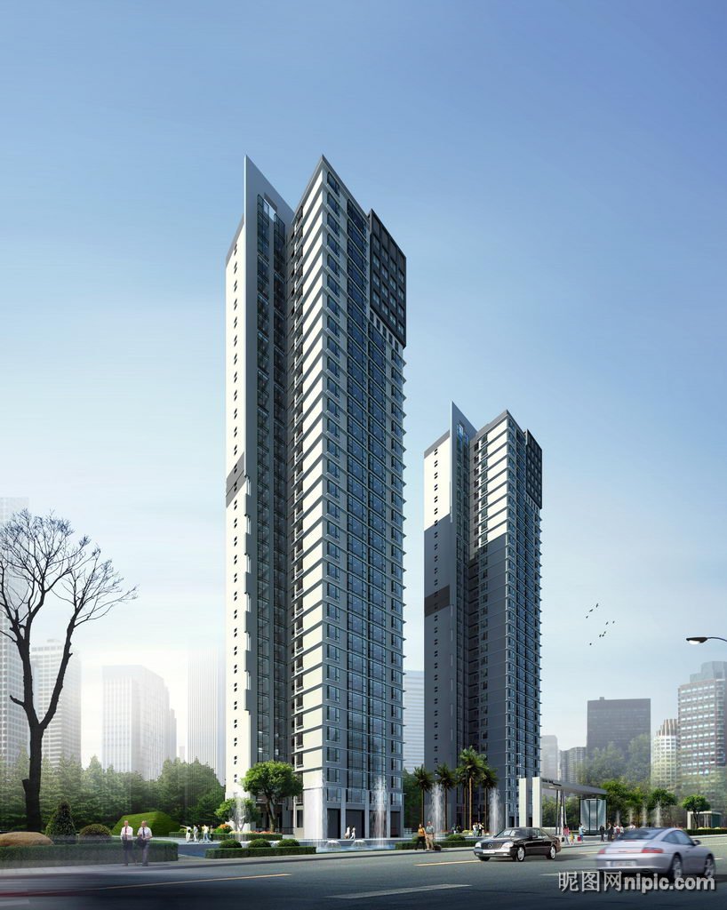 房地产楼盘效果图psd素材图片