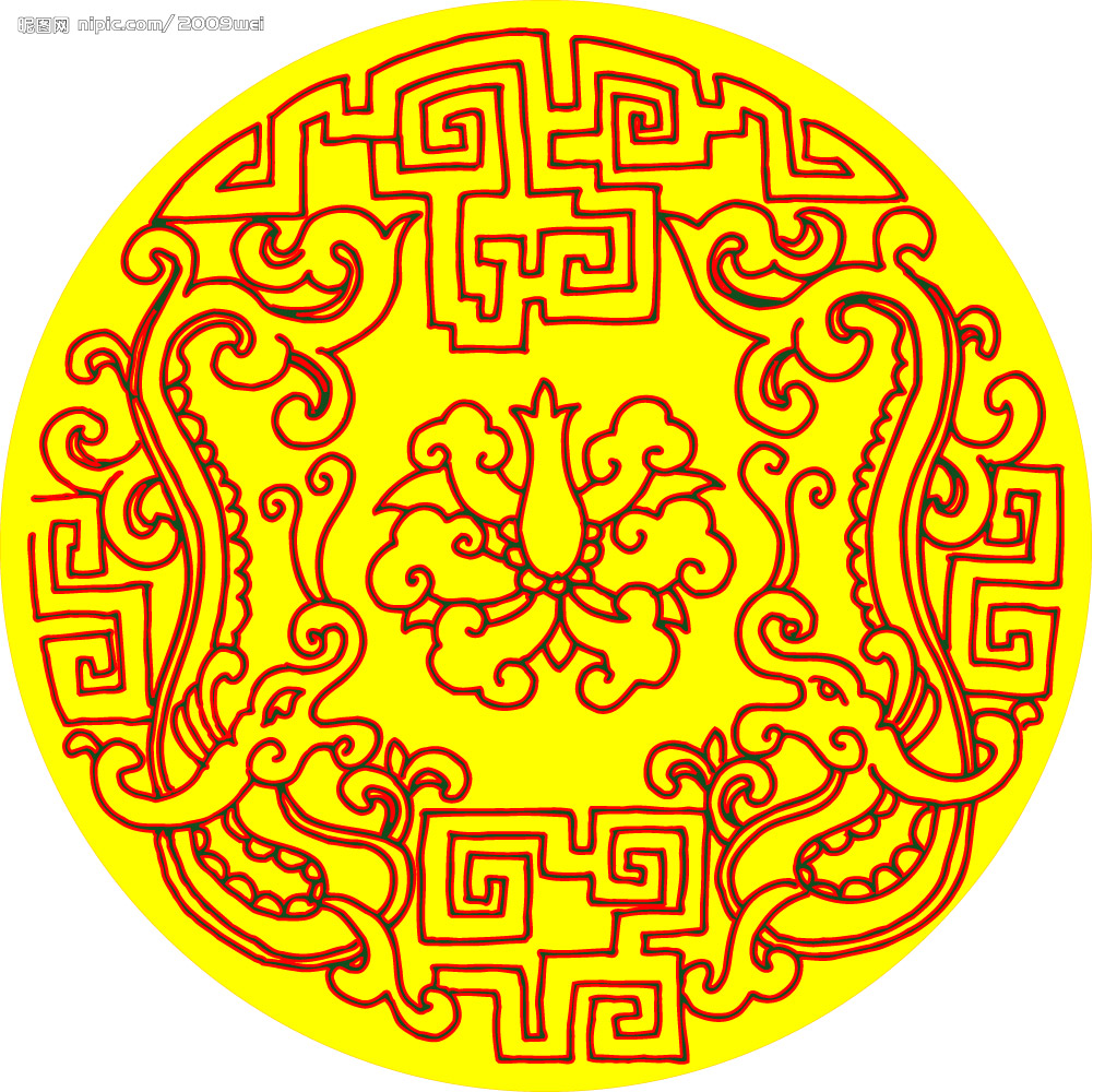 键 词:图案工艺 圆形花样图 吉祥图案 花纹 底纹 装饰图案 工艺图案