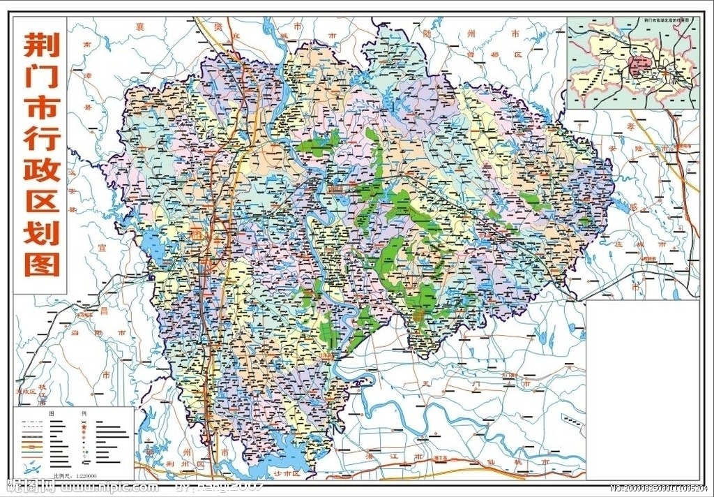 荆门行政区划图及乡镇图片