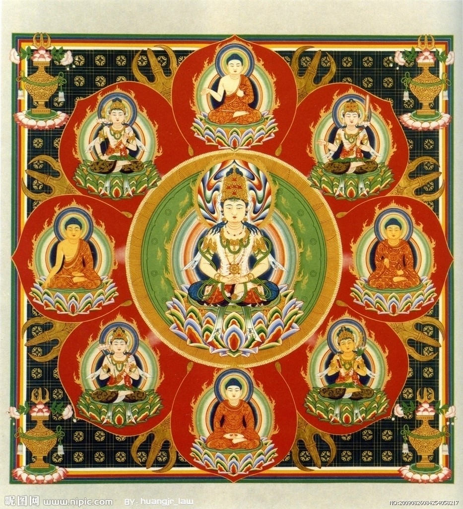 胎藏界曼荼罗之中台八叶院图片
