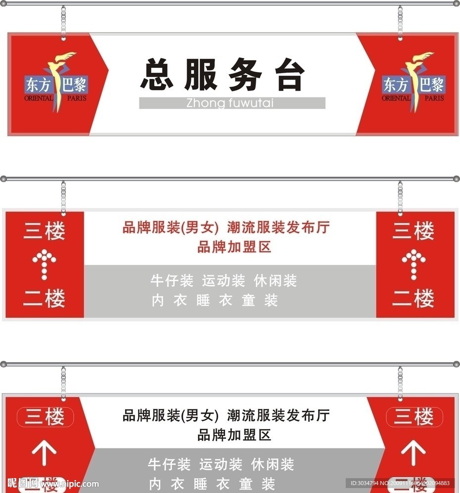 商场导示指示牌