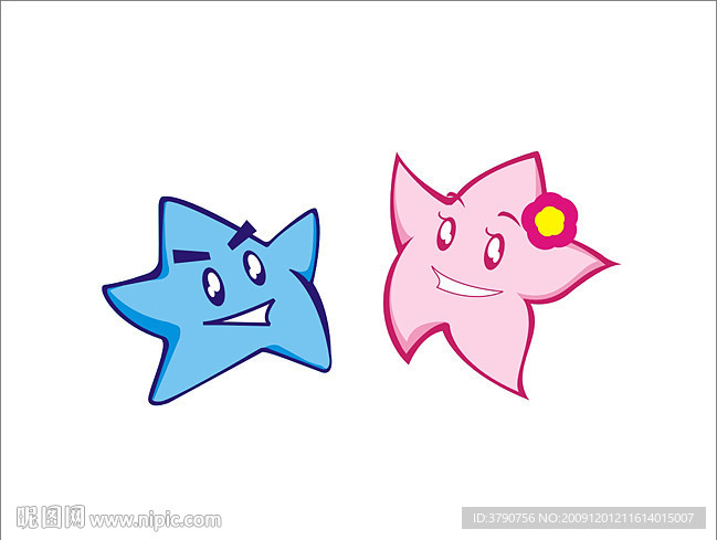 矢量卡通海星