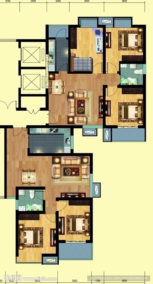 室内后期效果图1