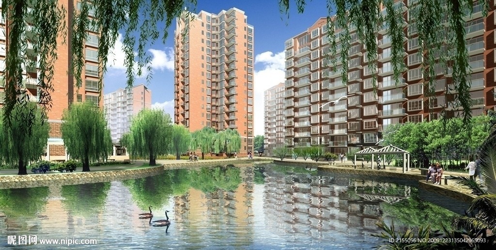 住宅楼建筑后期效果图