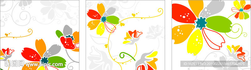 装饰画 无框画 花纹 橙色 蝴蝶花