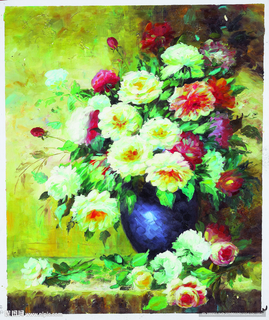 扫描花卉油画4（54厘米X65厘米）图片