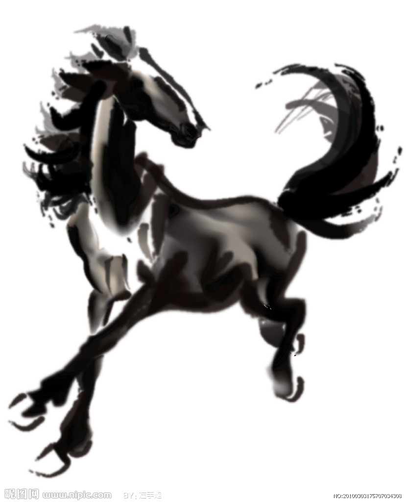 矢量水墨马图片