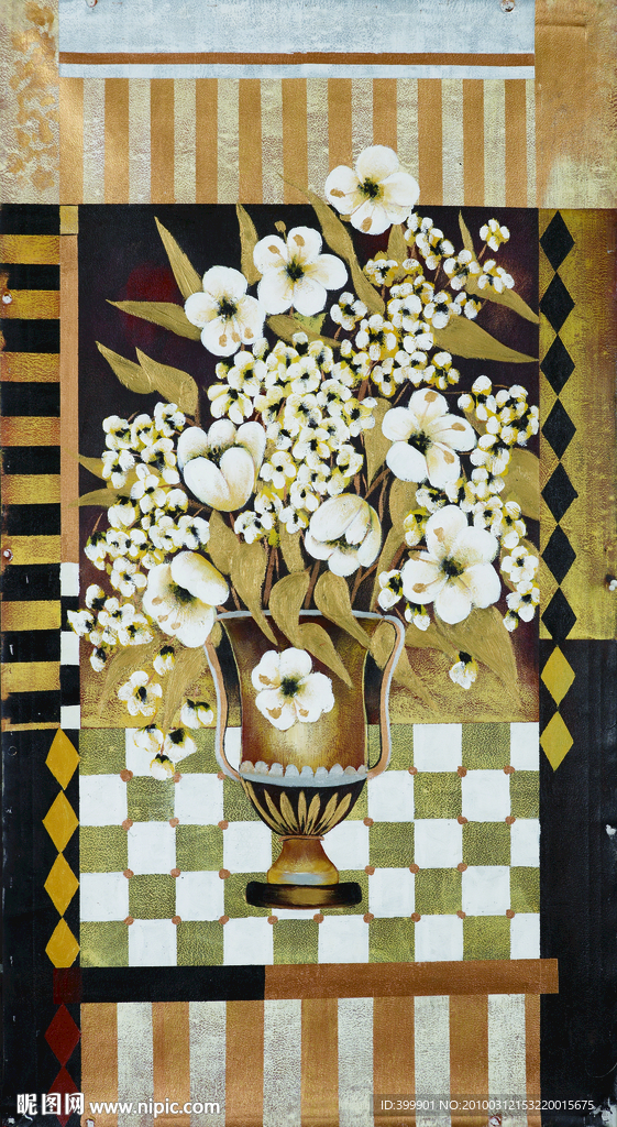扫描花卉油画33（26厘米X48厘米）