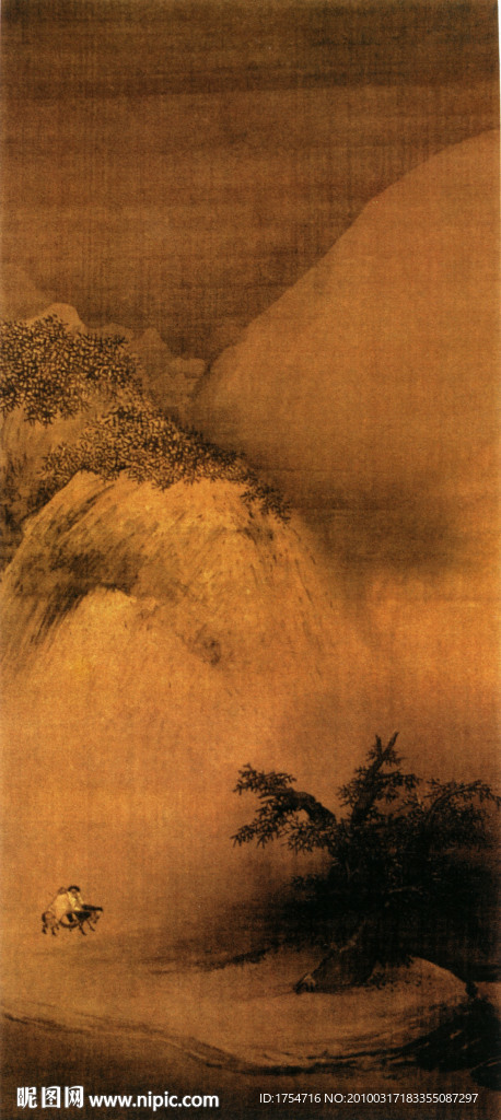 雪景山水图