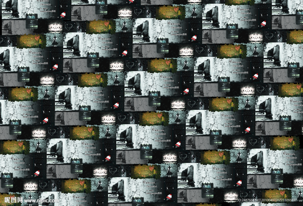 时尚空间包装纸