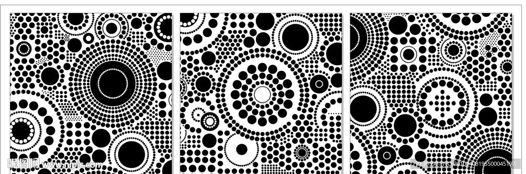 矢量无框画（圆形底纹）