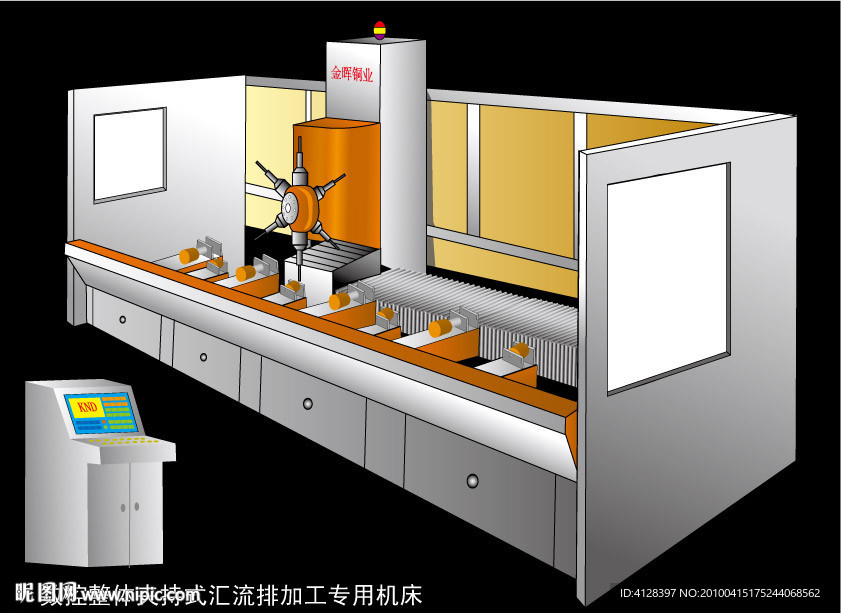 数控整体夹持式汇流排加工专用机床