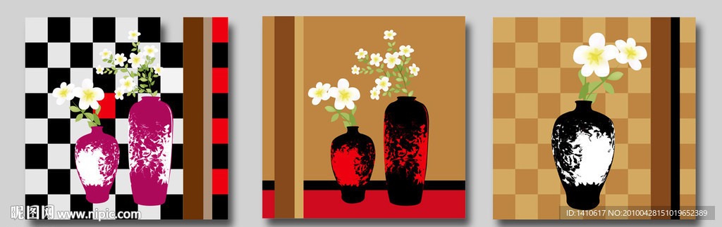 无框画 花瓶艺术