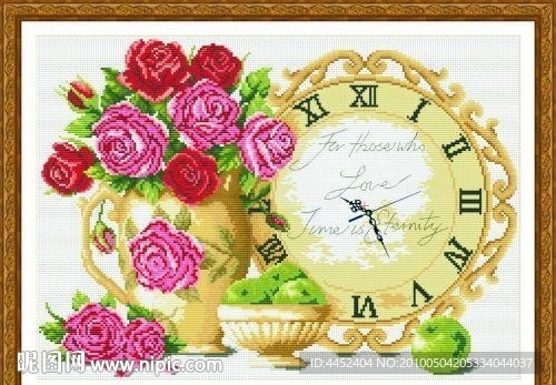 十字绣源文件挂钟75款