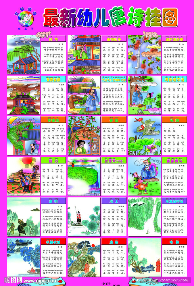 幼儿智力启蒙识字挂图