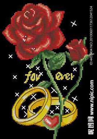 十字绣源文件 幸福承诺 图纸