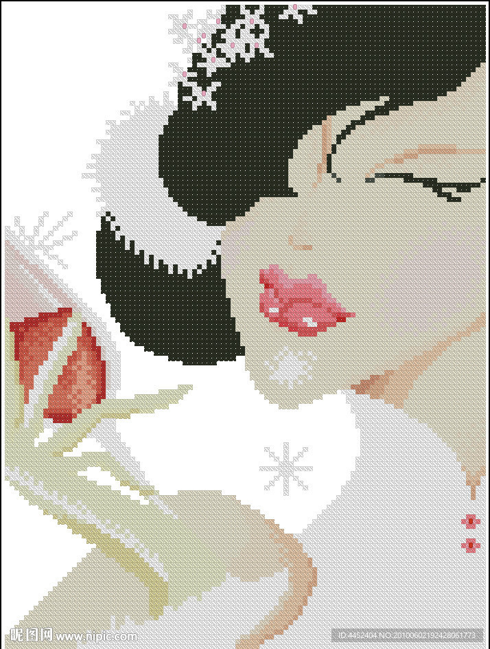 十字绣源文件 美女 图纸