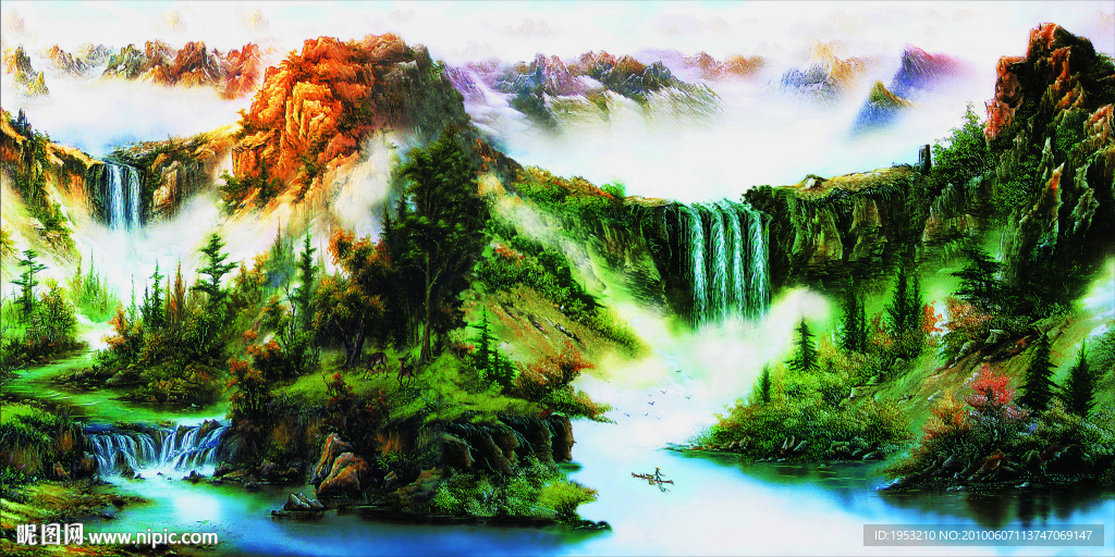 无框画 风景 装饰画
