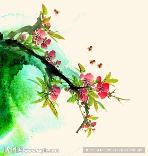 国画春忙图