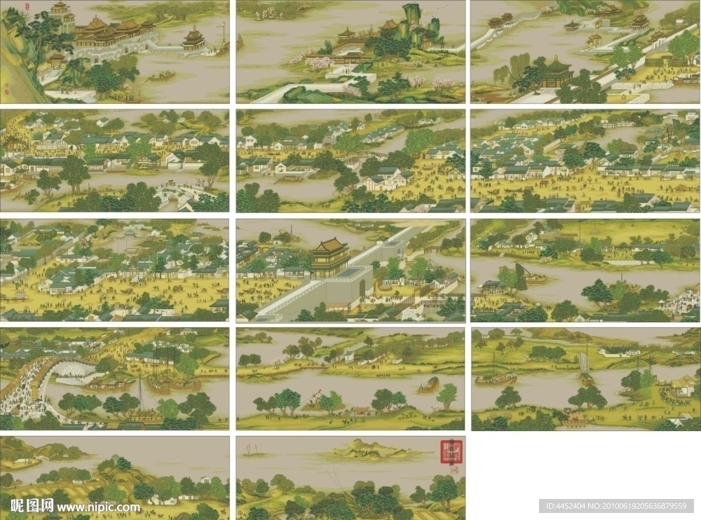 十字绣源文件 22米清明上河图 图纸