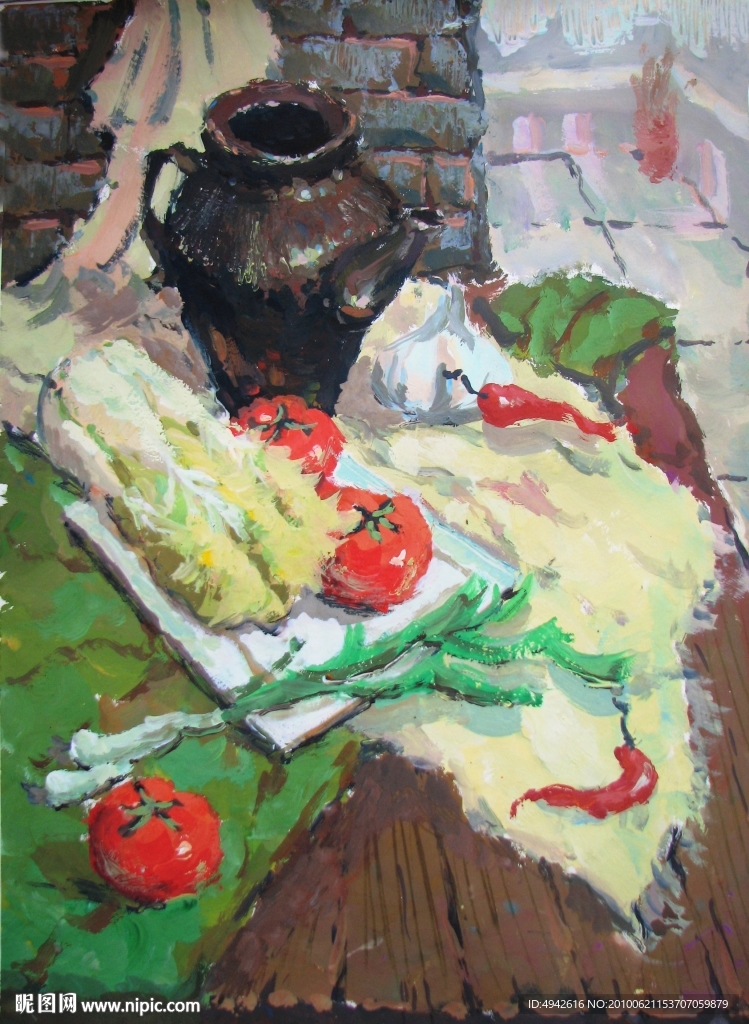 水粉静物画