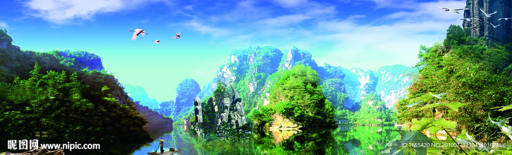 山水风景 自然风景 挂画 中堂画图片