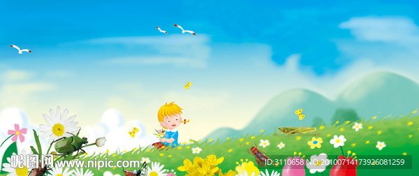 儿童风景画