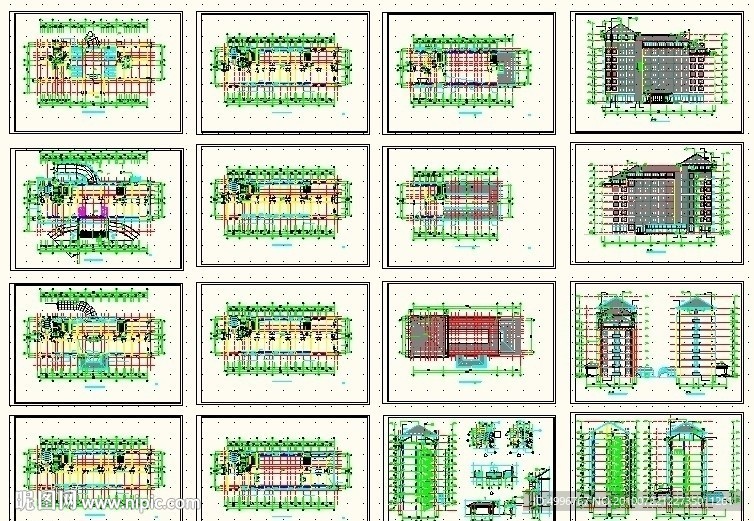 办公大楼建筑施工套图