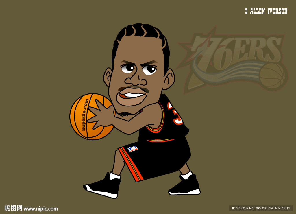 街头篮球海报之76人队艾弗森