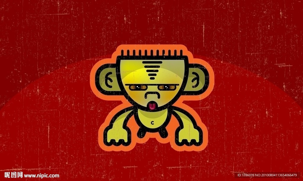 街头嘻哈风格个性卡通猩猩