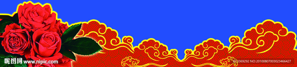 玫瑰祥云大型玻璃贴