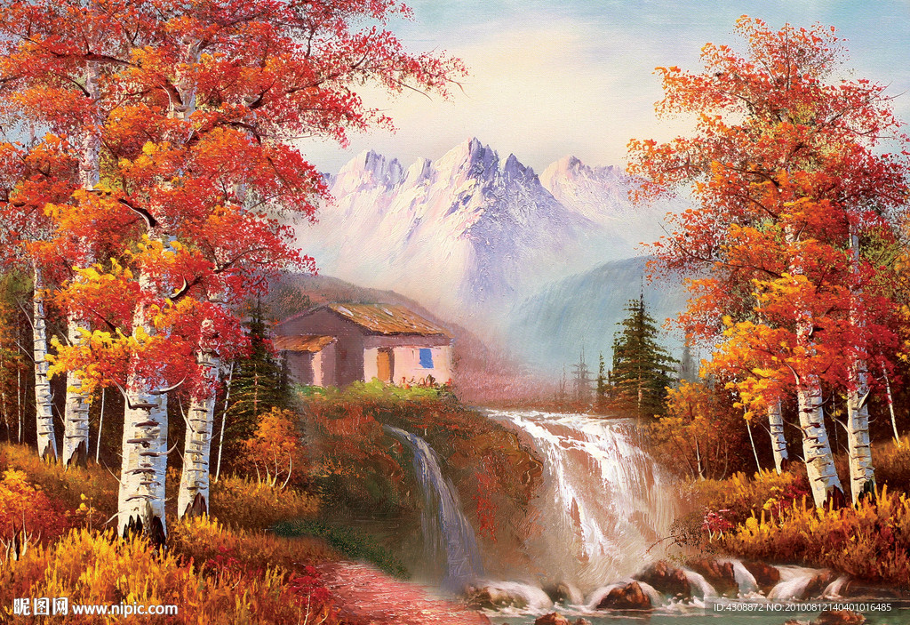 山水油画（非精细分层）