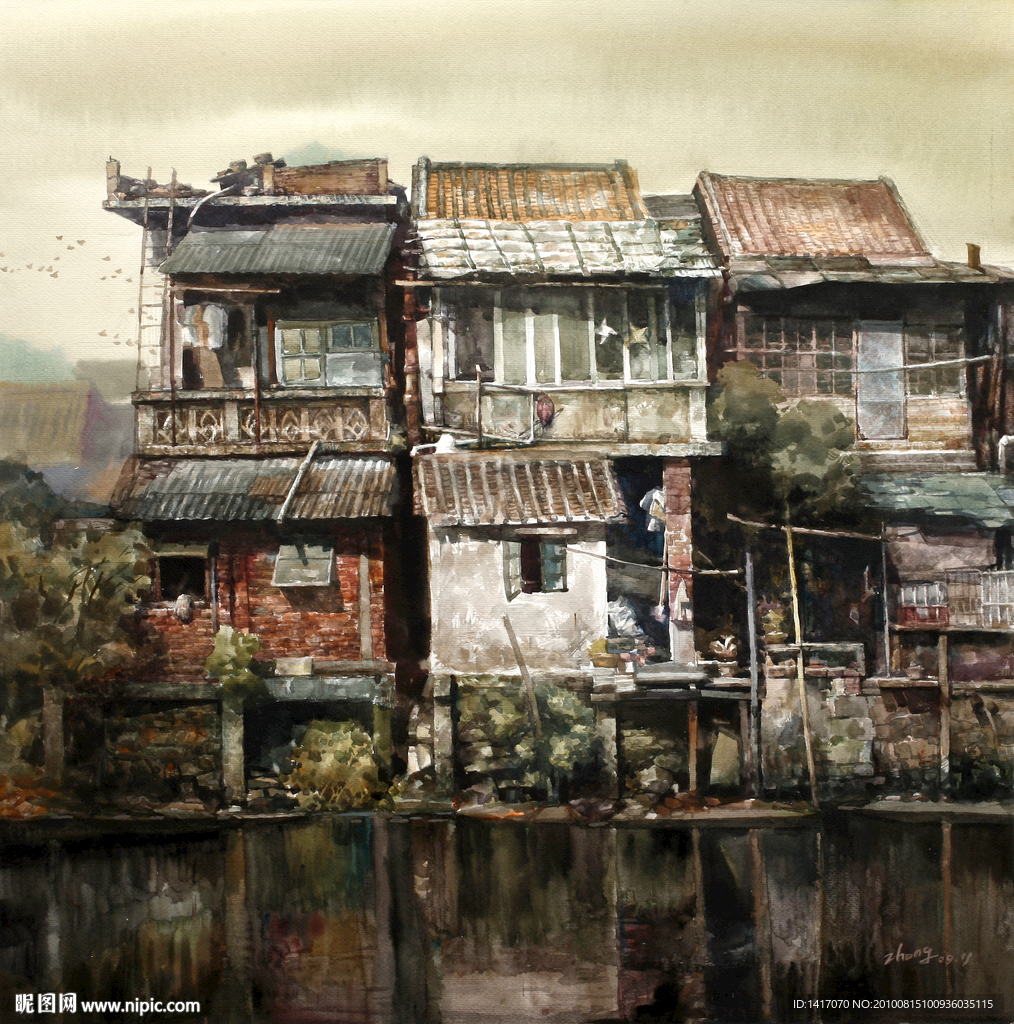 风景油画（77X77厘米）