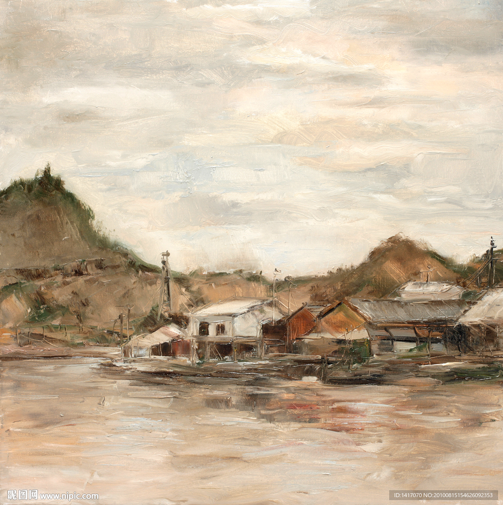 风景油画 （60X60厘米）