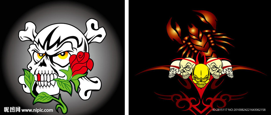 欧美矢量骷髅头