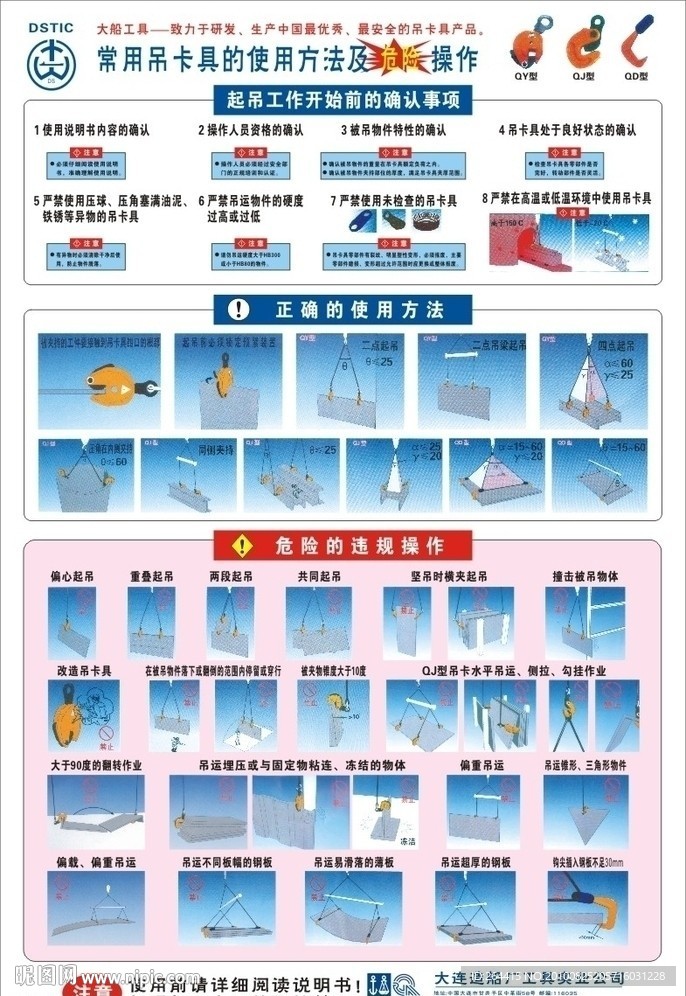 常用吊卡具安全使用方法