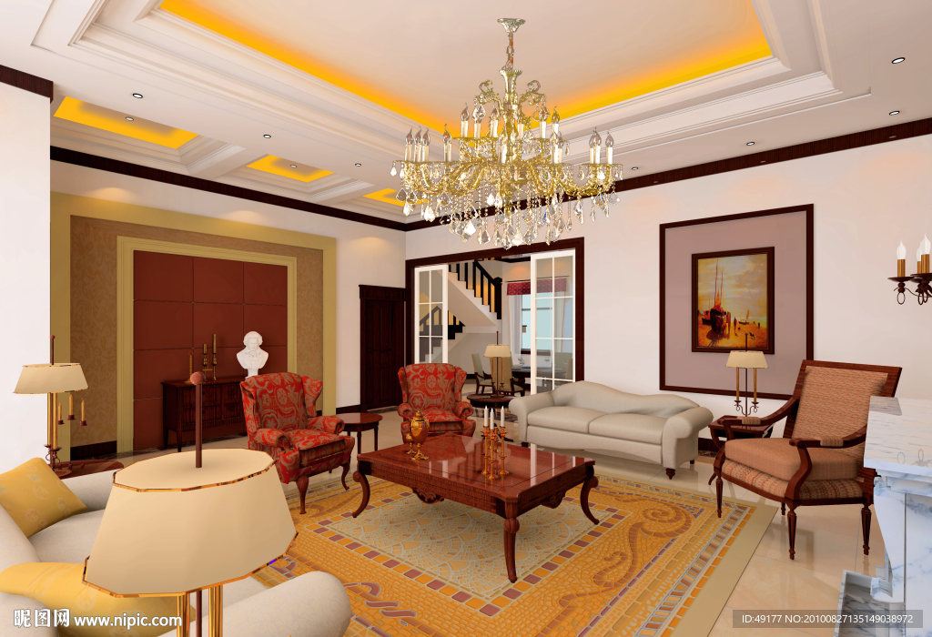 家装效果图设计 客厅