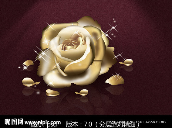 金属质感玫瑰