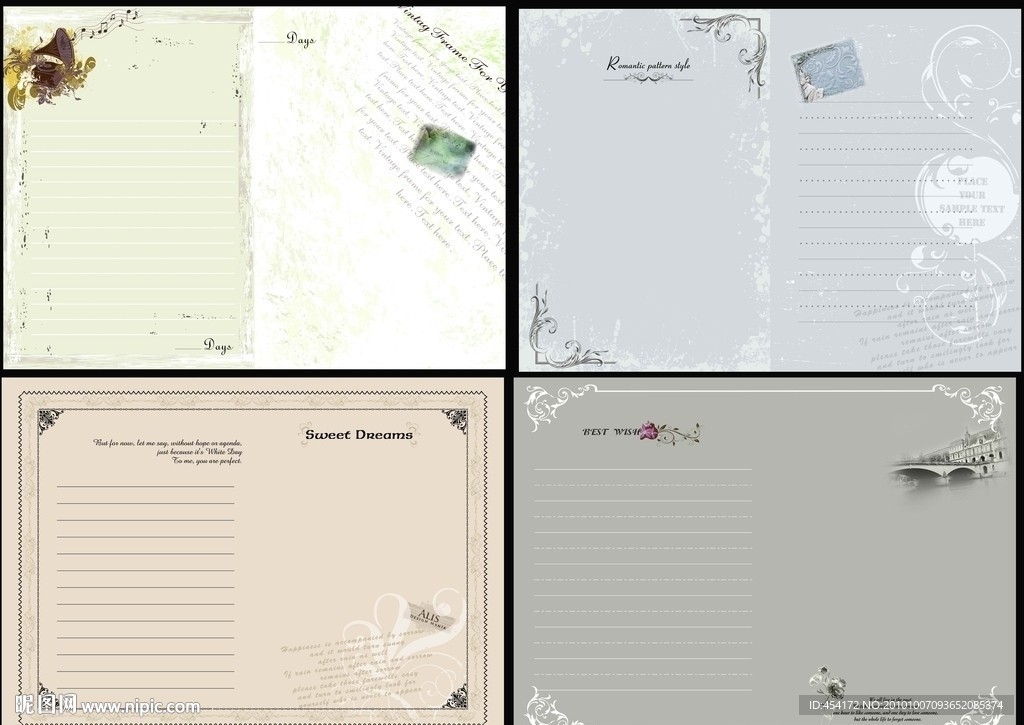 复古欧式风格本本