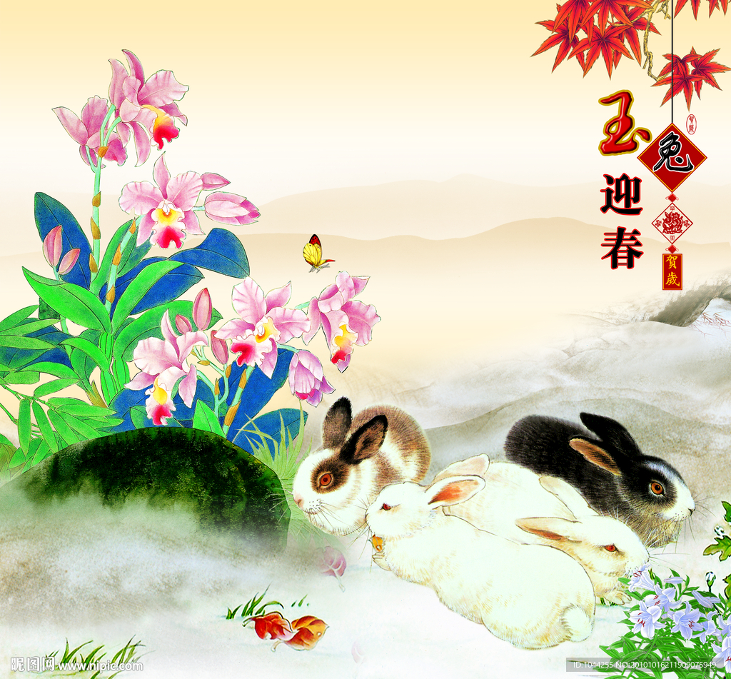玉兔迎春