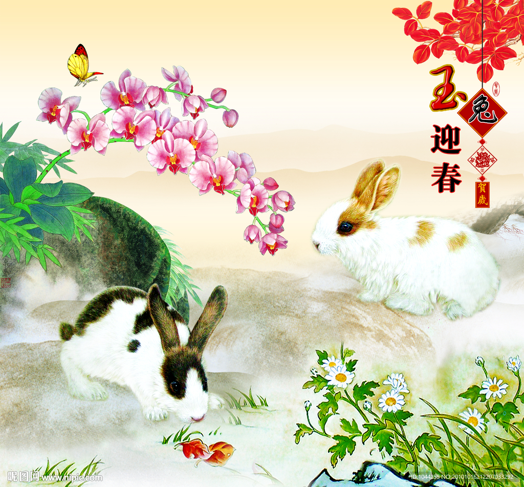玉兔迎春