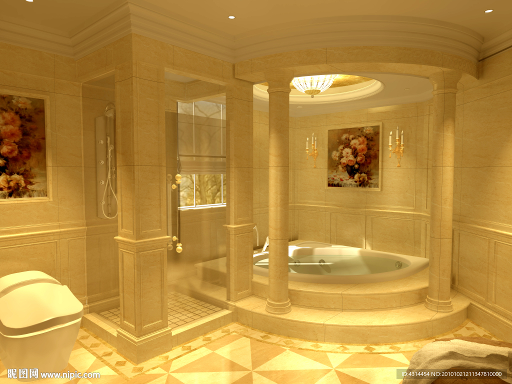 欧式卫生间设计效果图