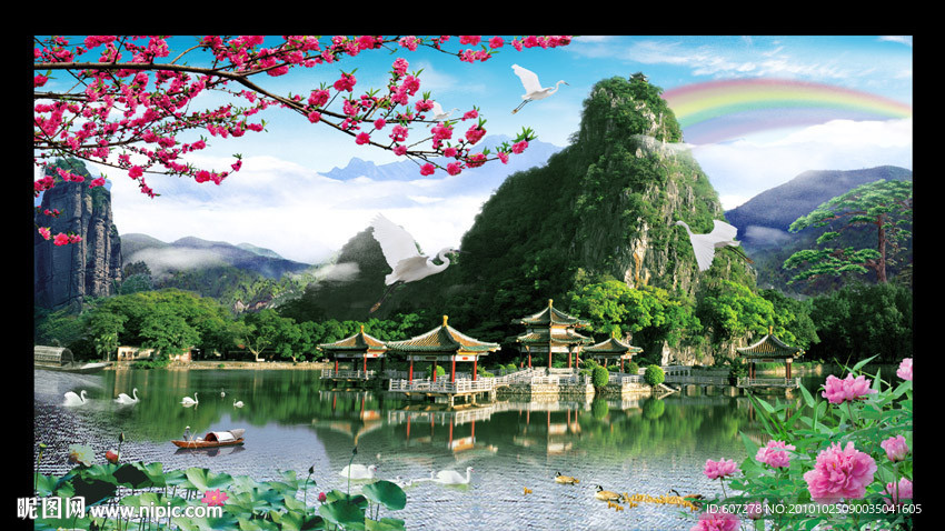 山水画 山水风景