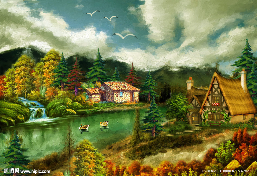山水油画